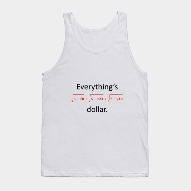 Everything’s one dollar Tank Top by AhMath